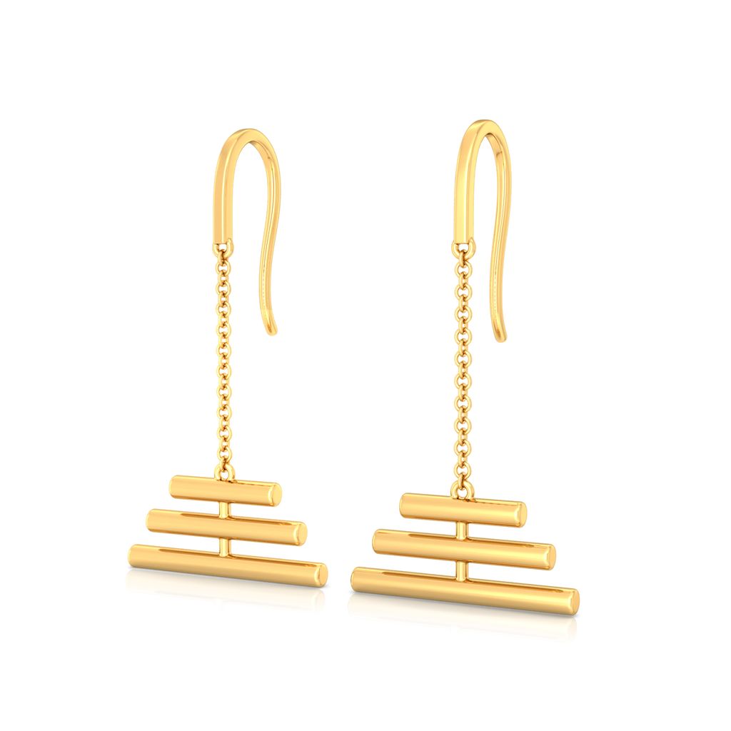 Tube Play Gold Earrings