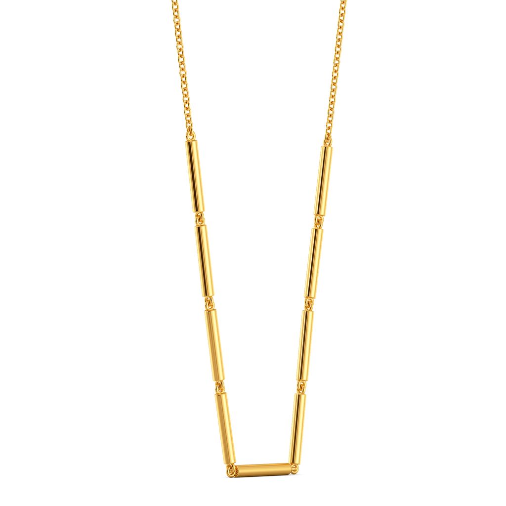 Tube Play Gold Necklaces