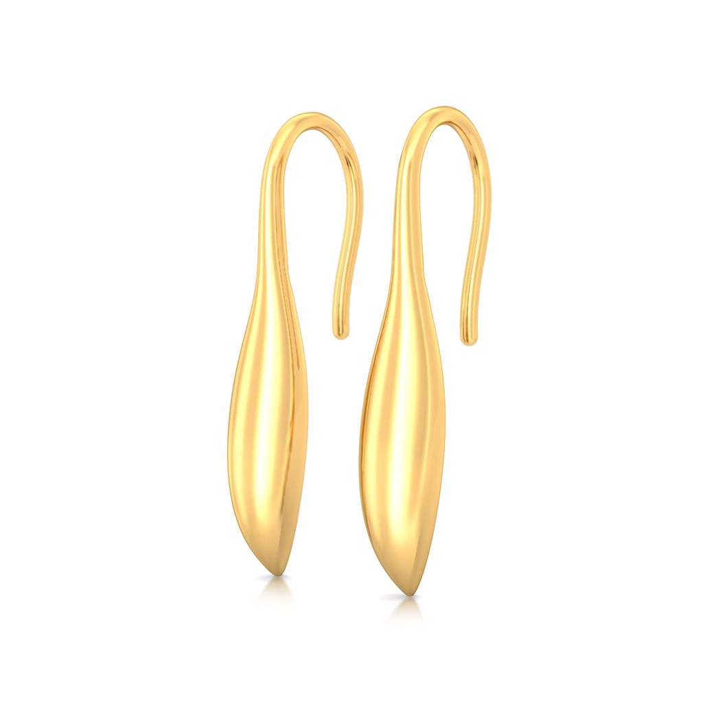 Falcate Facets Gold Earrings