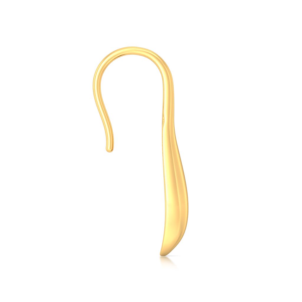 Falcate Facets Gold Earrings