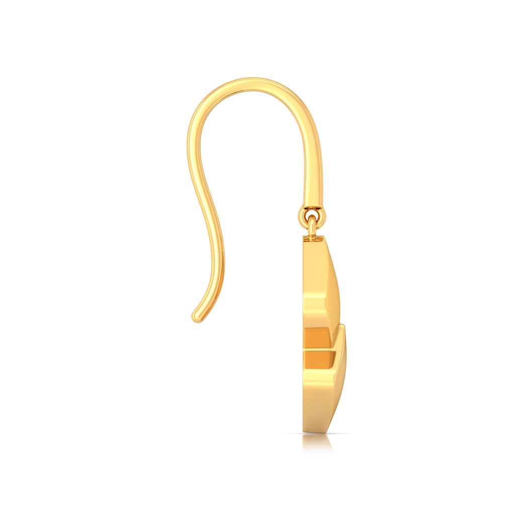 Matt Drop Gold Earrings