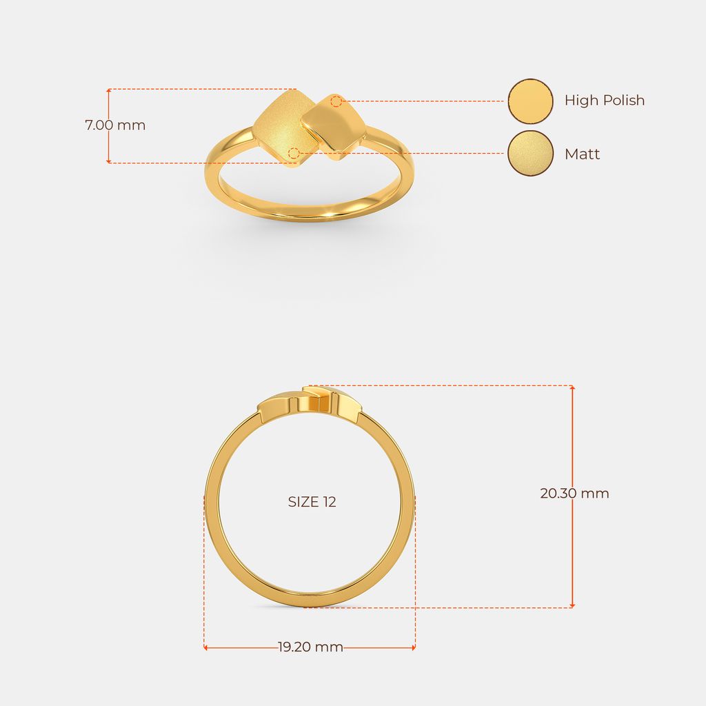 Matt Drop Gold Rings image