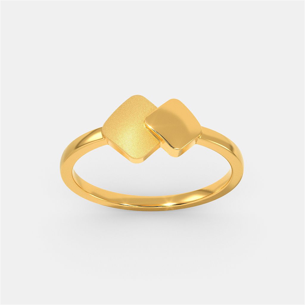 Matt Drop Gold Rings alternate view 3