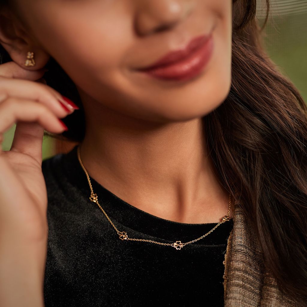 Florally Fabulous Gold Necklaces