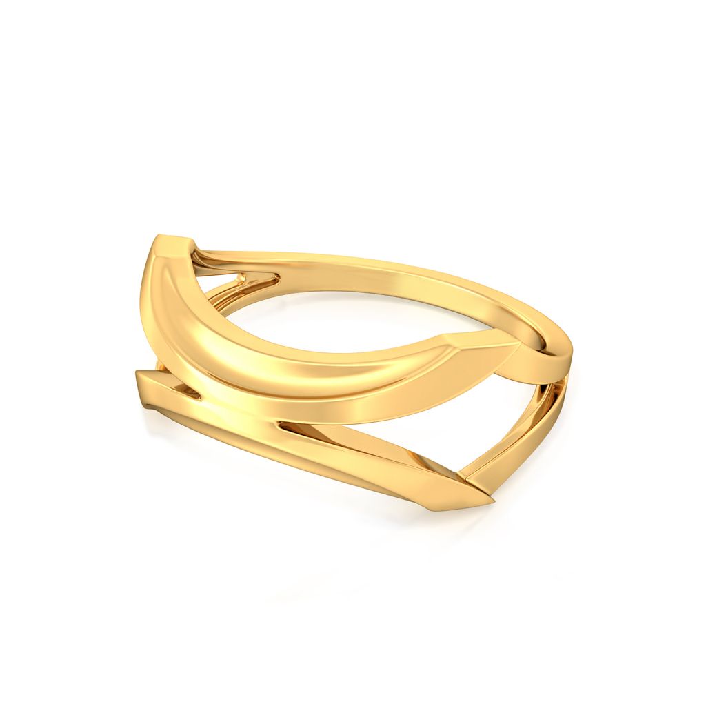 Culture Curvature Gold Rings alternate view 3