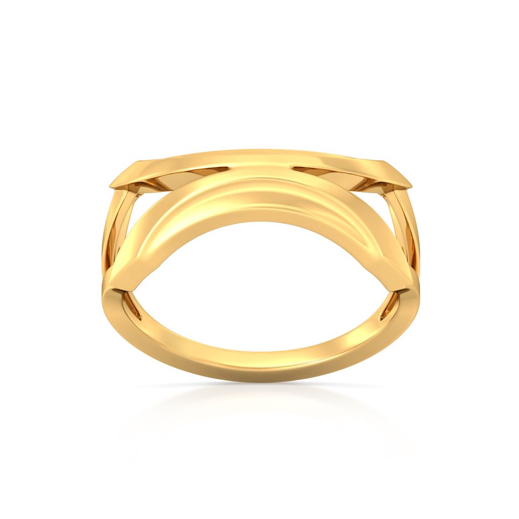 Culture Curvature Gold Rings image