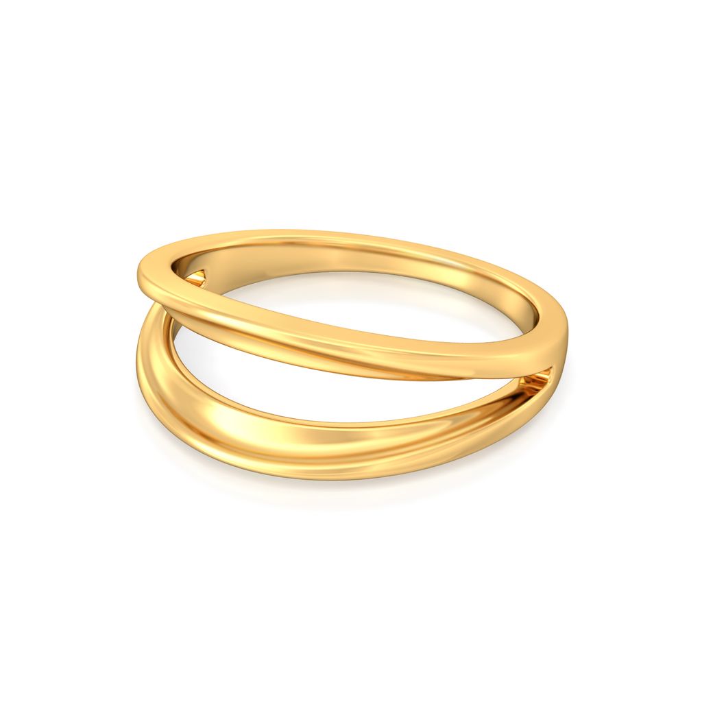 Cryptical Elliptical Gold Rings image