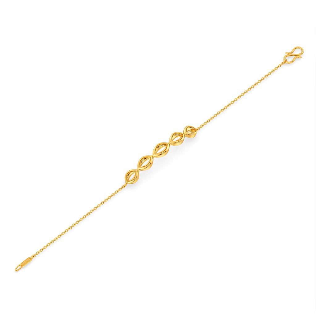 Cryptical Elliptical Gold Bracelets