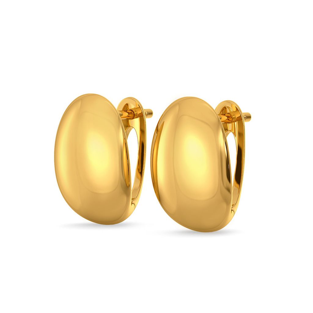 Satin Pattern Gold Earrings