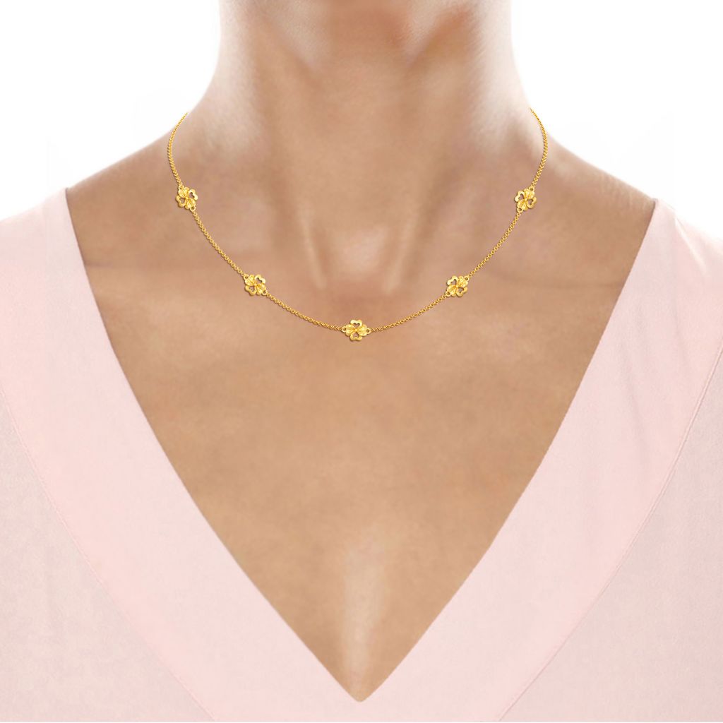 Florally Fabulous Gold Necklaces