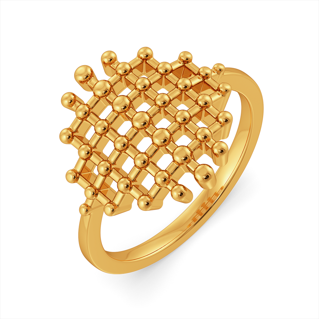 Mesh Mystique Gold Rings
