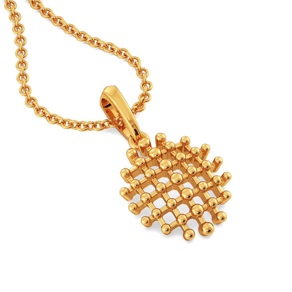 Mesh Mystique Gold Pendants