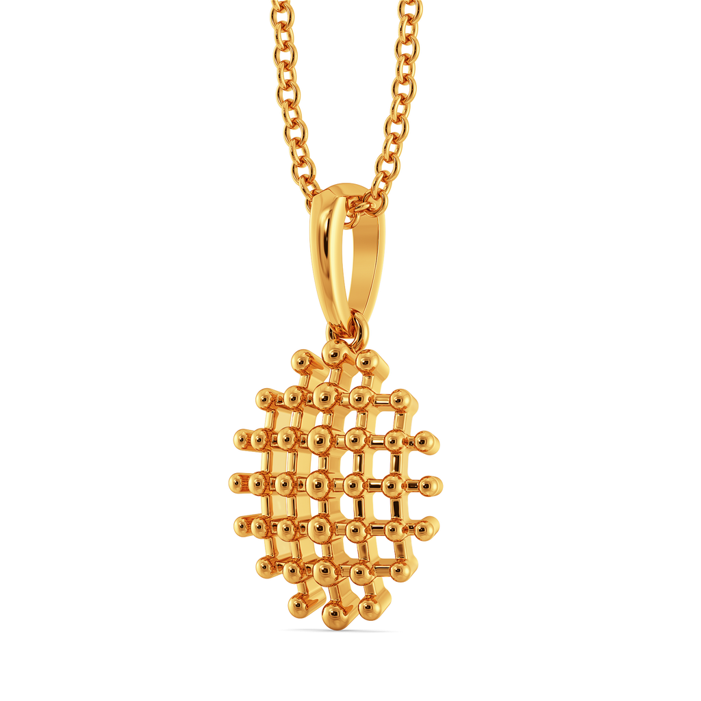 Mesh Mystique Gold Pendants