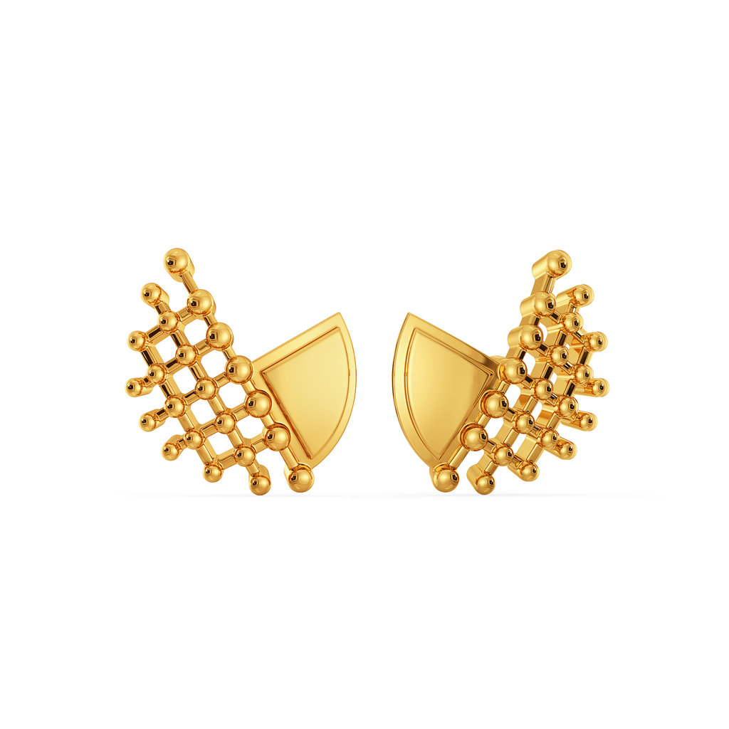 Mesh Mystique Gold Earrings