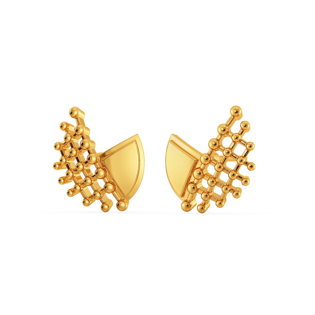 Mesh Mystique Gold Earrings
