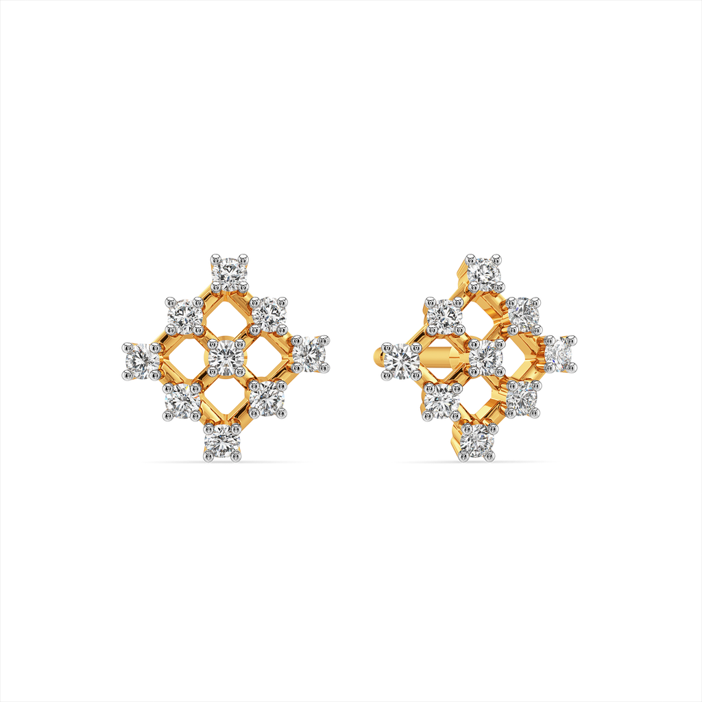 Mesh Match Diamond Earrings