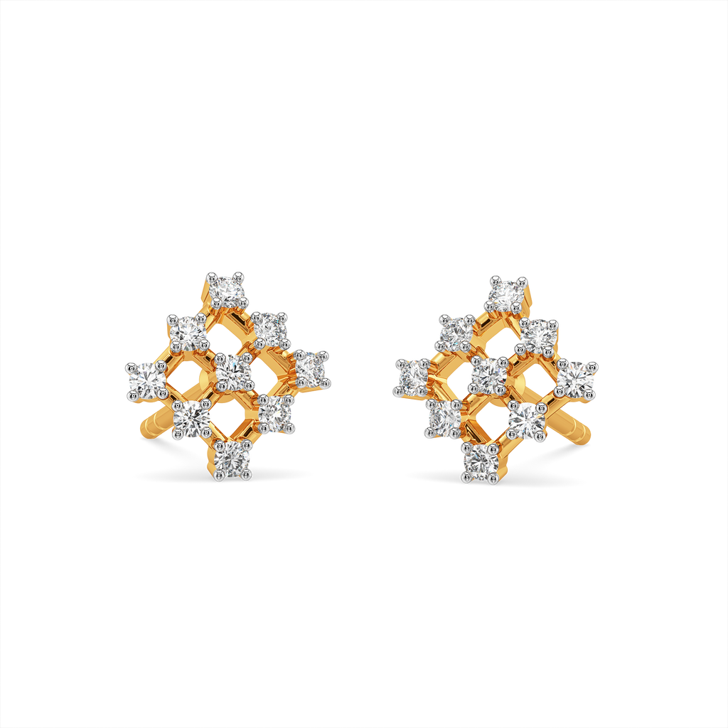 Mesh Match Diamond Earrings