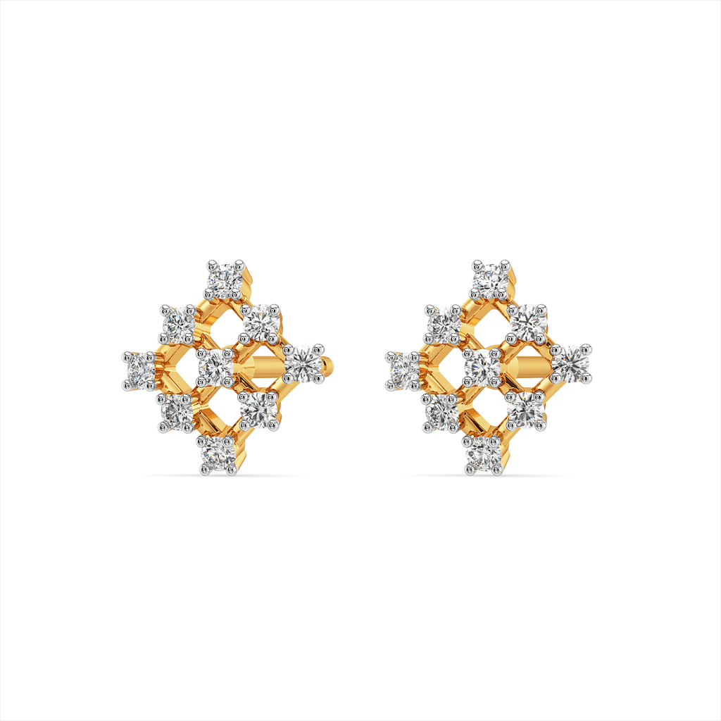 Mesh Match Diamond Earrings