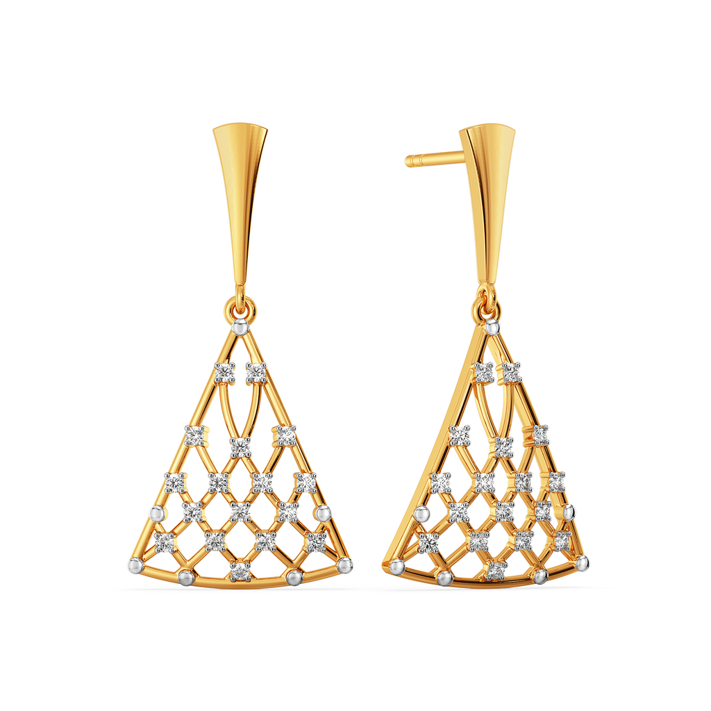 Lets Mesh It Diamond Earrings