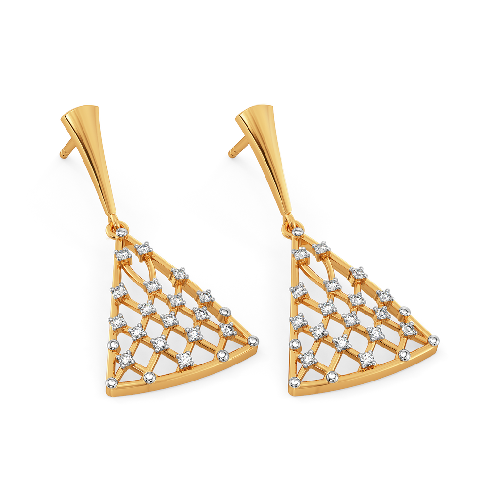 Lets Mesh It Diamond Earrings