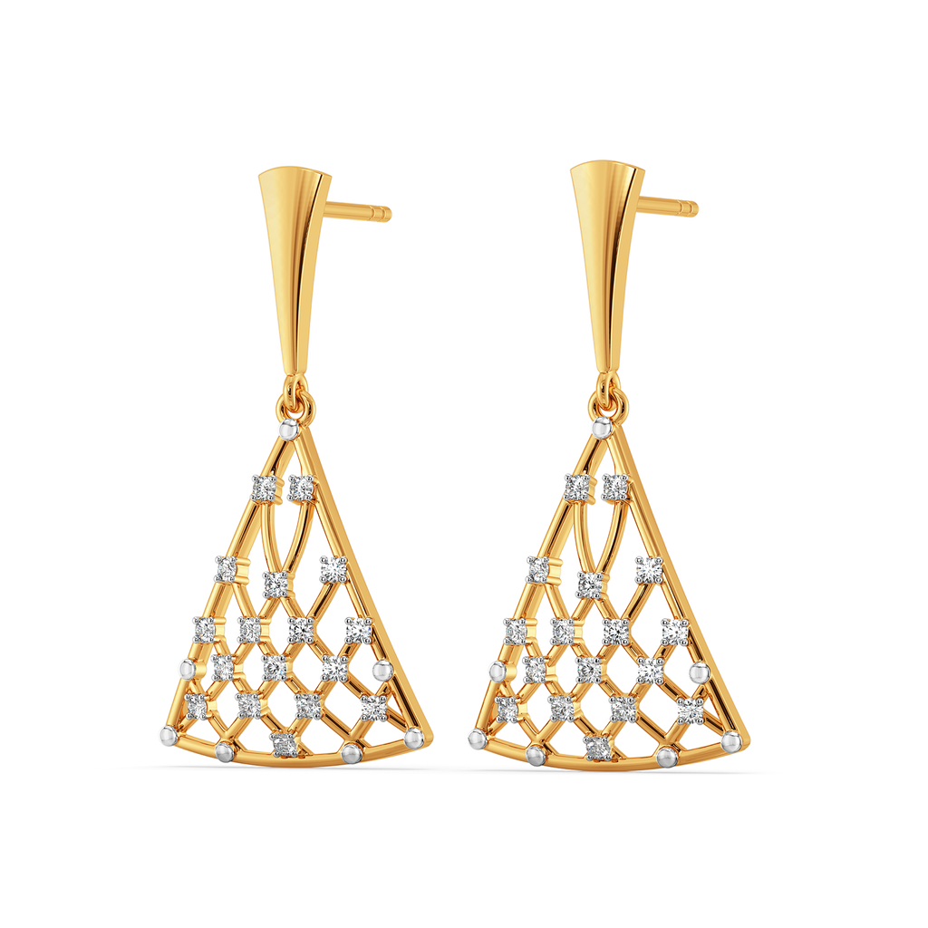 Lets Mesh It Diamond Earrings