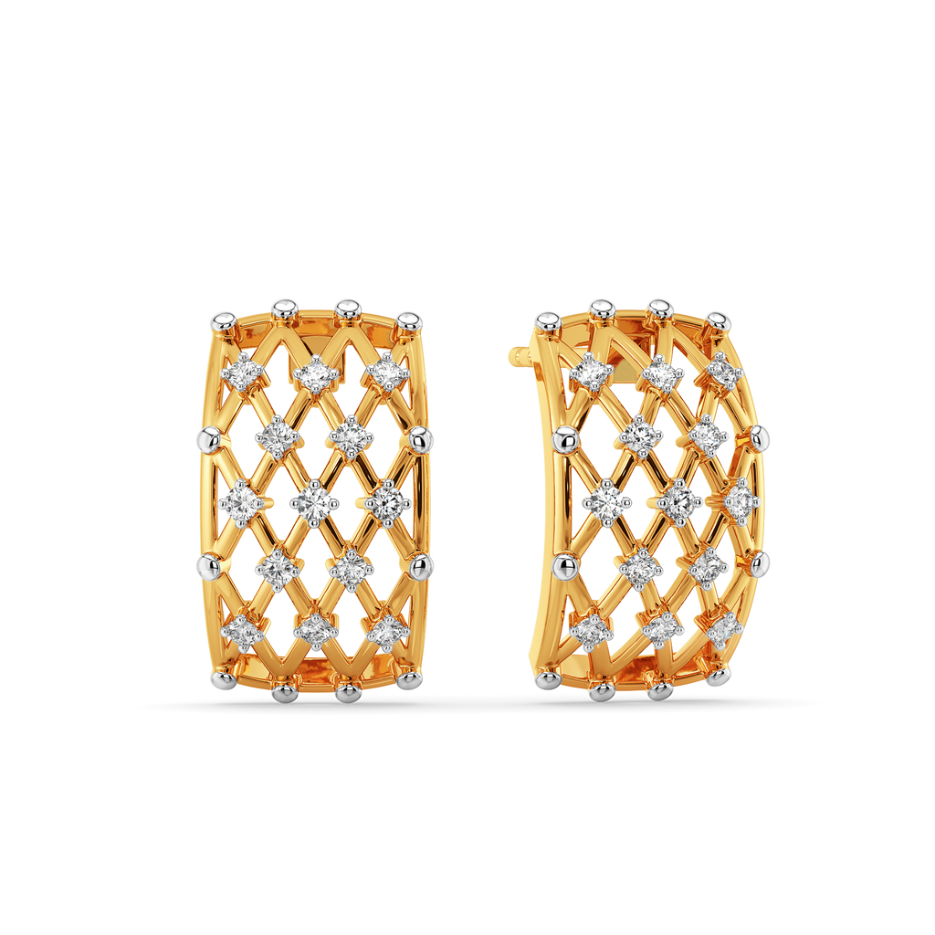 Lets Mesh It Diamond Earrings