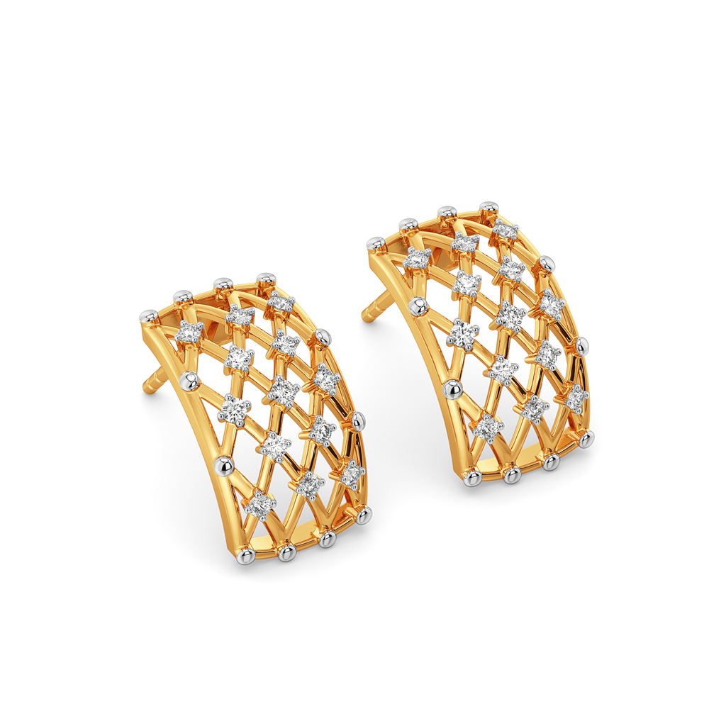 Lets Mesh It Diamond Earrings
