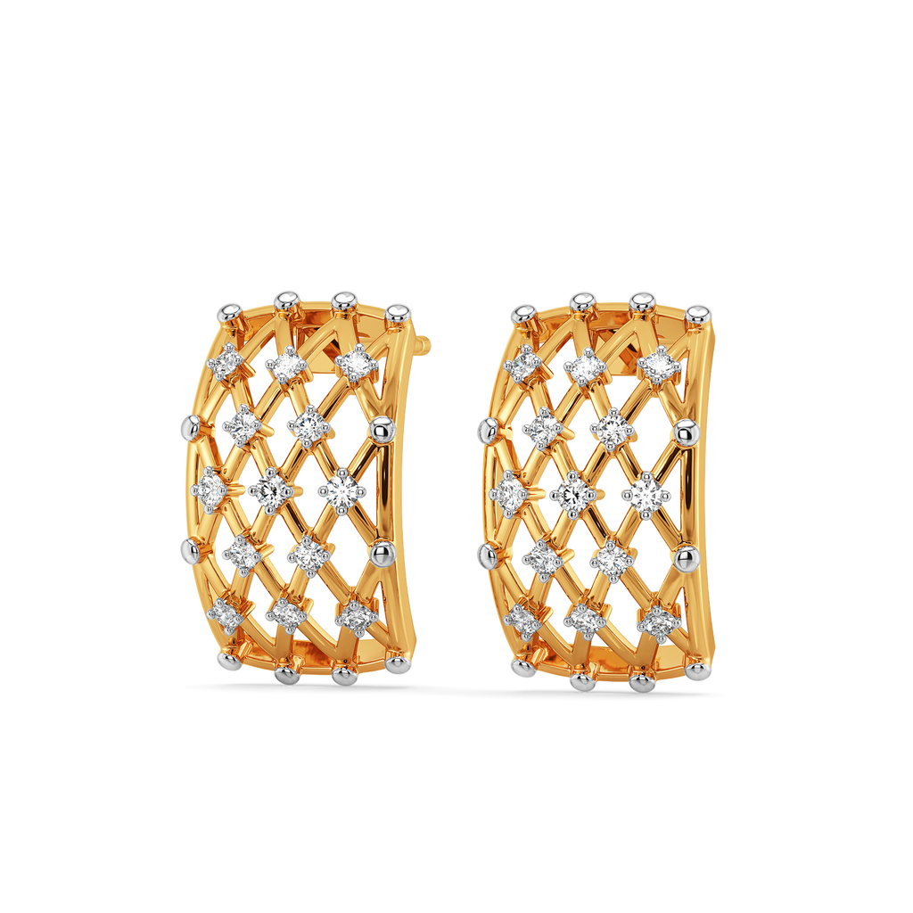 Lets Mesh It Diamond Earrings