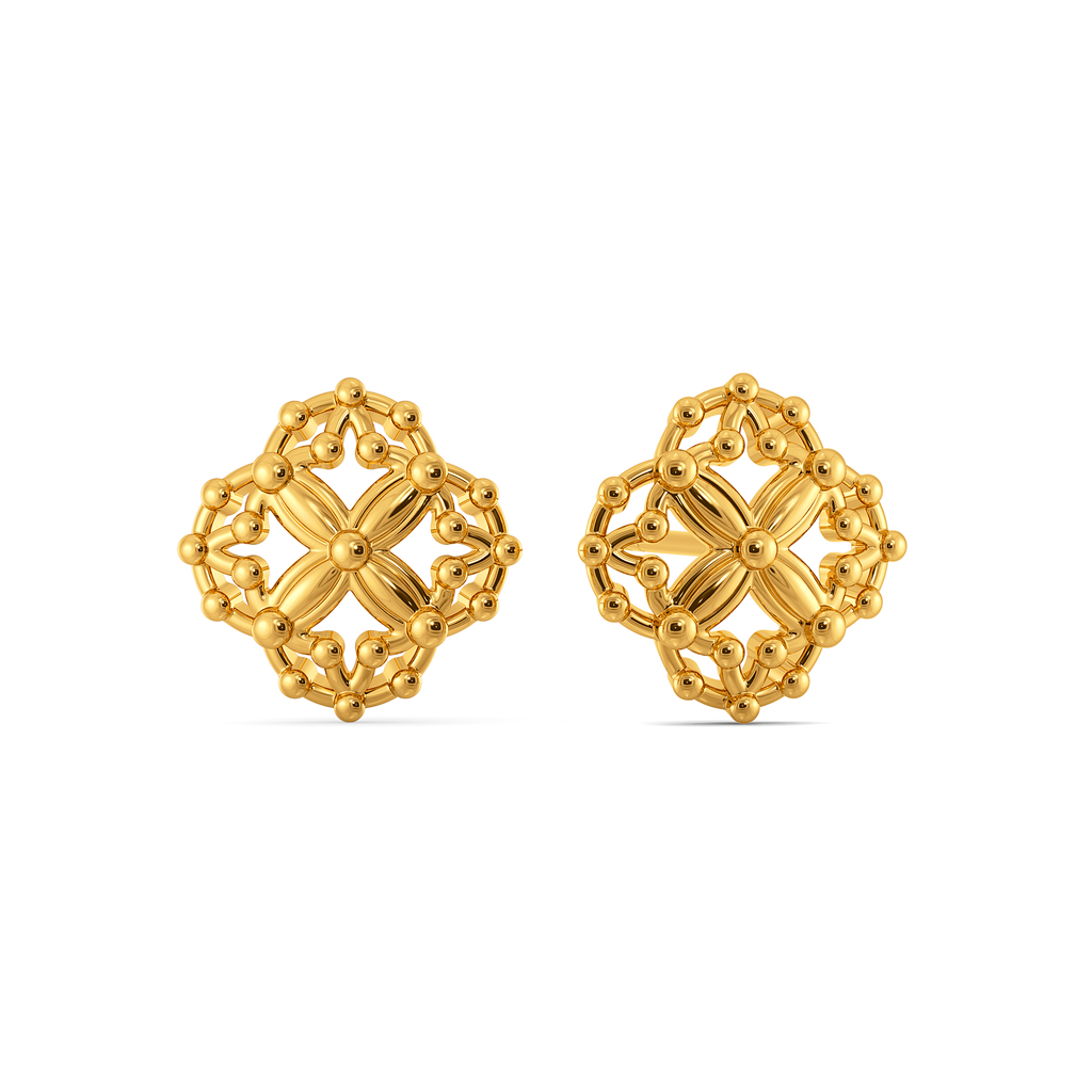 Mesh Magic  Gold Earrings