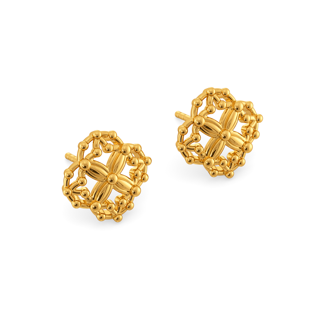 Mesh Magic  Gold Earrings