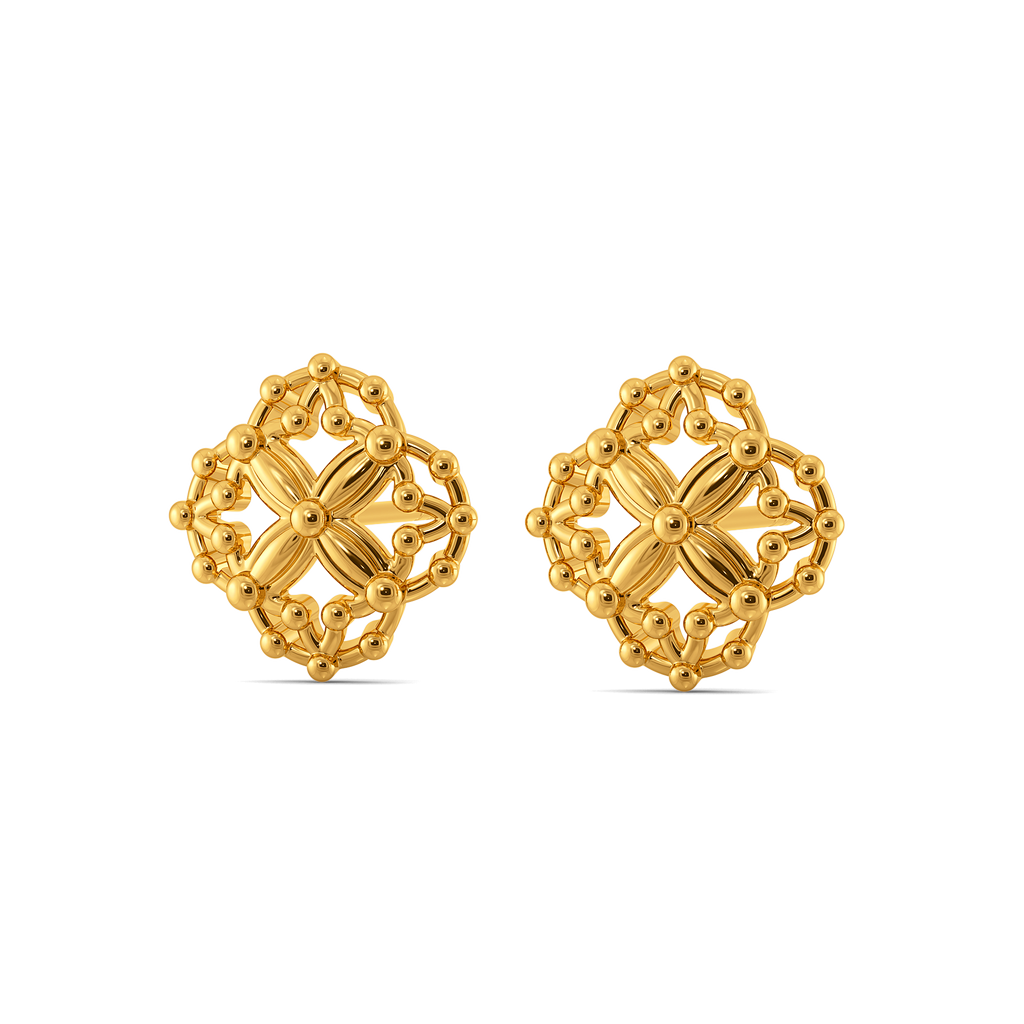Mesh Magic  Gold Earrings