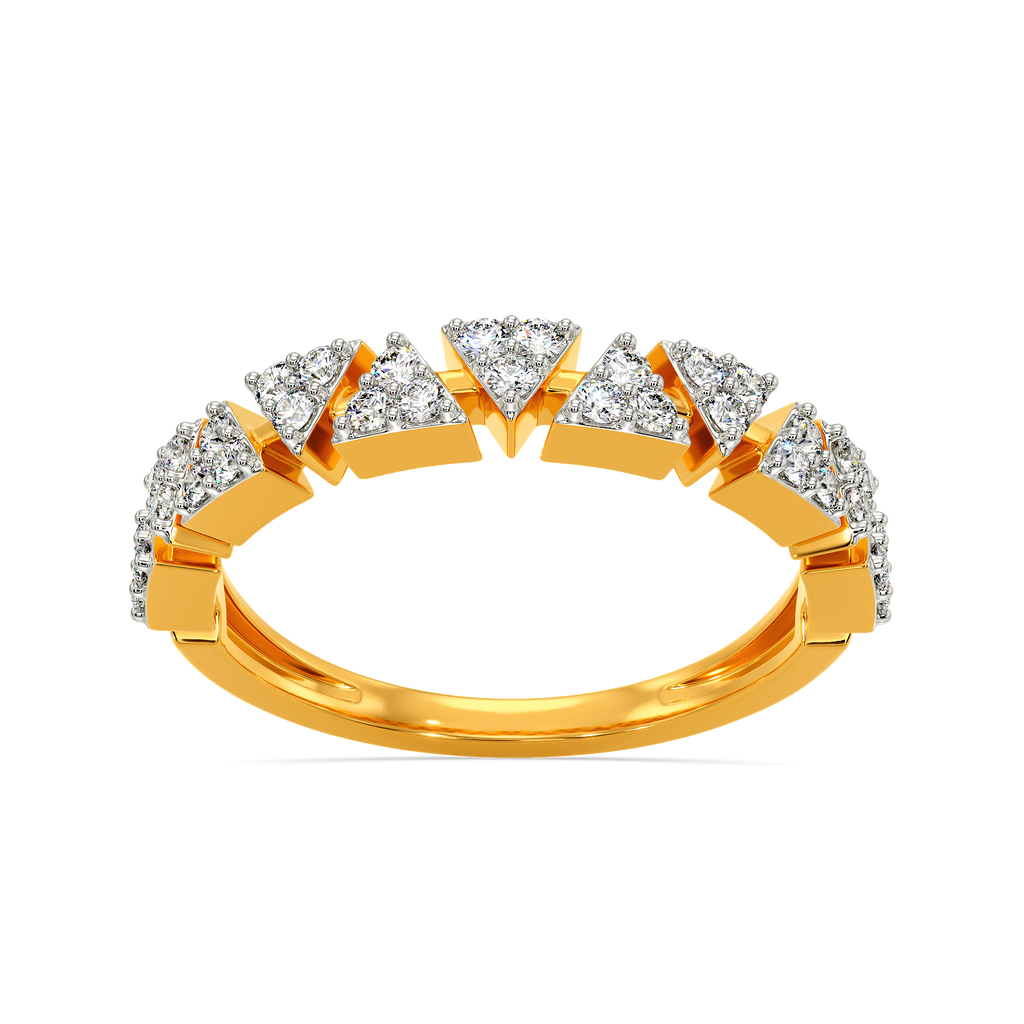 Modern Minimalist Diamond Rings alternate view 3