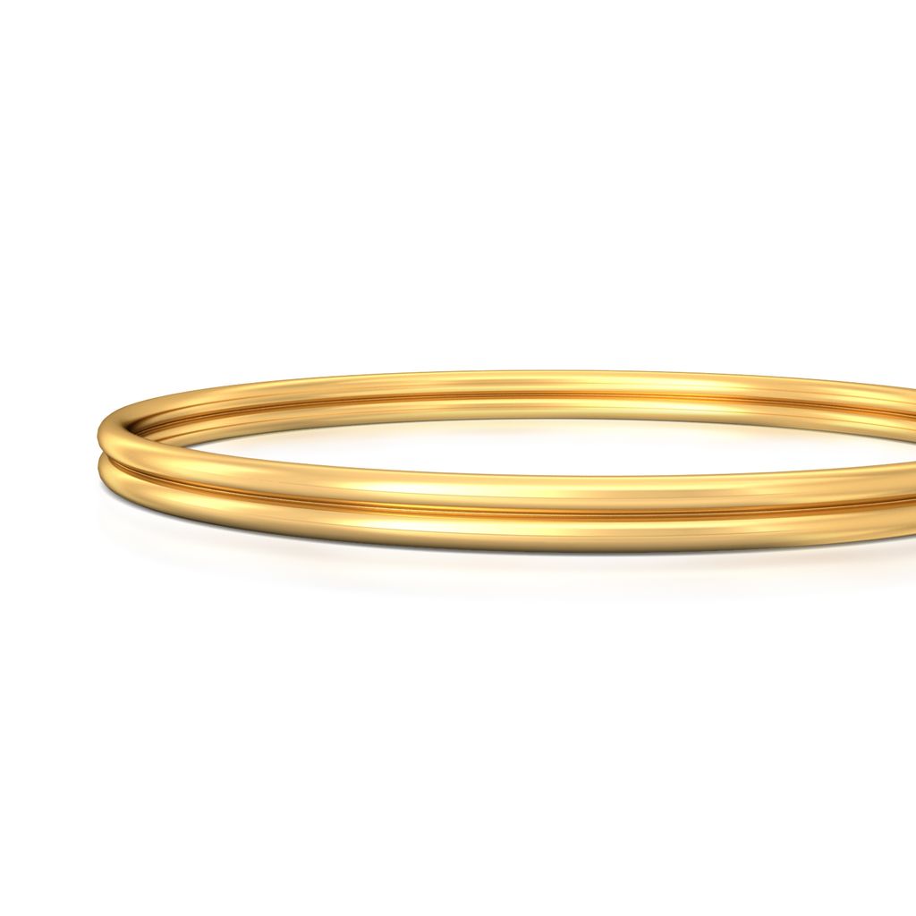 Double Decker Gold Bangles