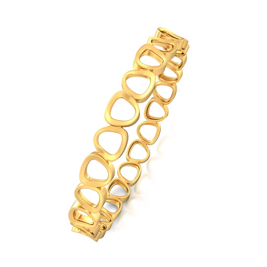 Pebble Perfect Gold Bangles