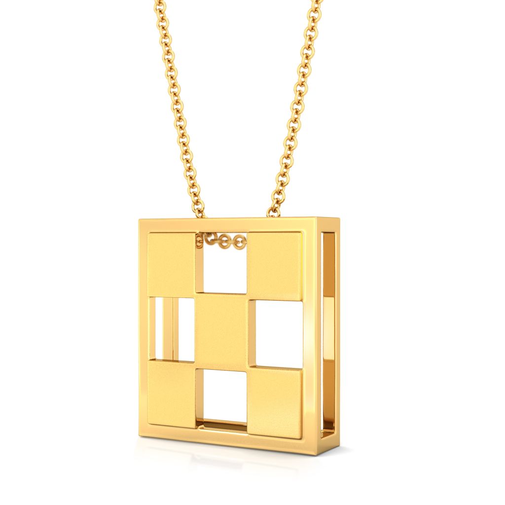 Bar Pattern Gold Pendants