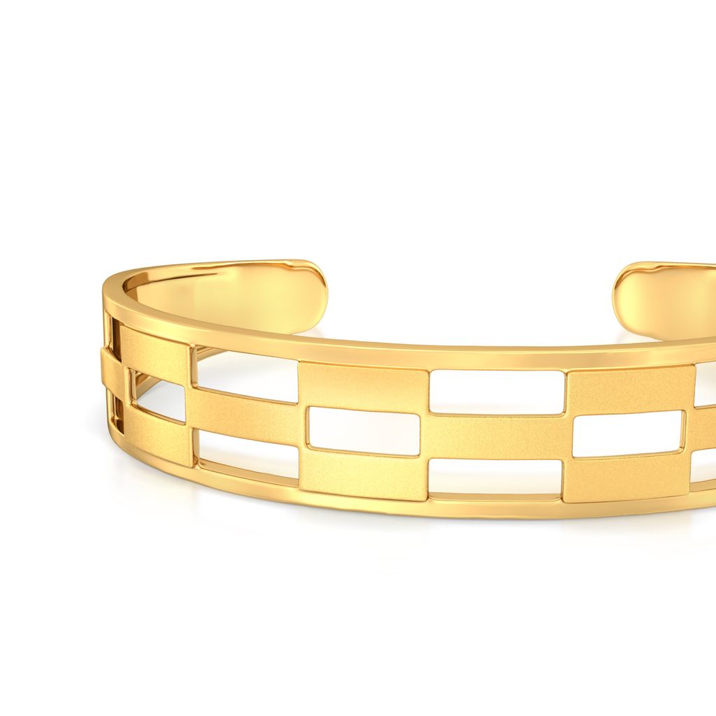 Bar Pattern Gold Bangles