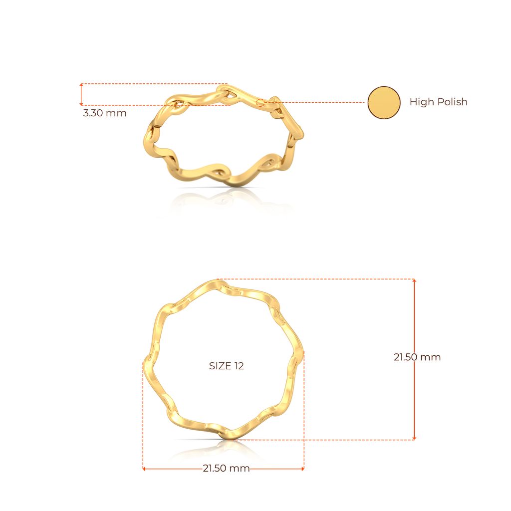 Floral Stylist Gold Rings image