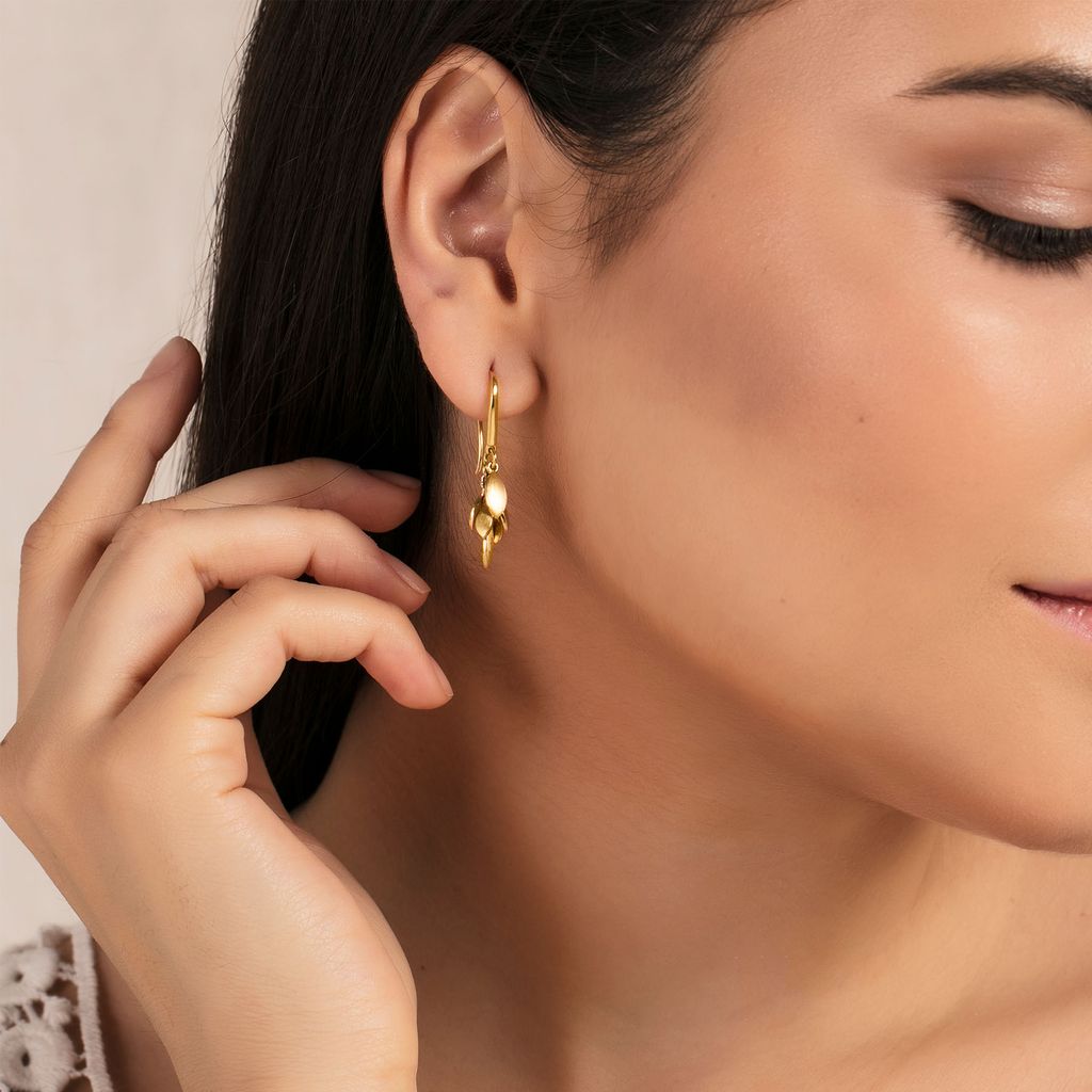 Floral Chimes Gold Earrings