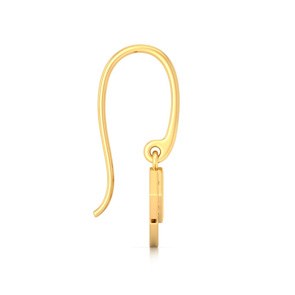 Square Overlay Gold Earrings