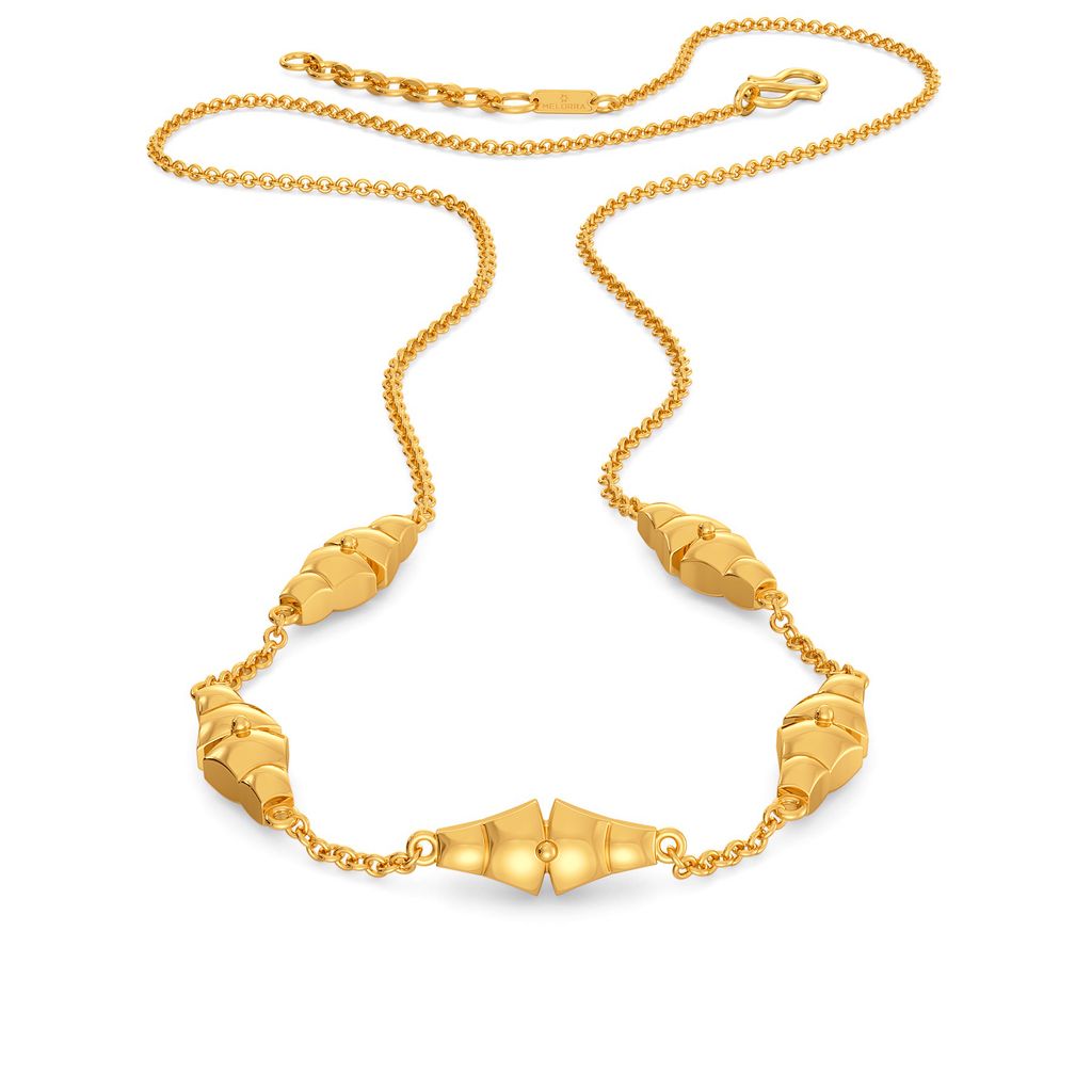 A Quilt Stitch Gold Necklaces