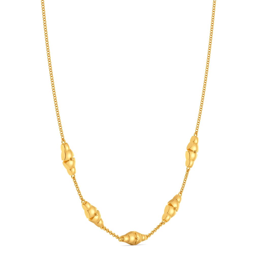 A Quilt Stitch Gold Necklaces