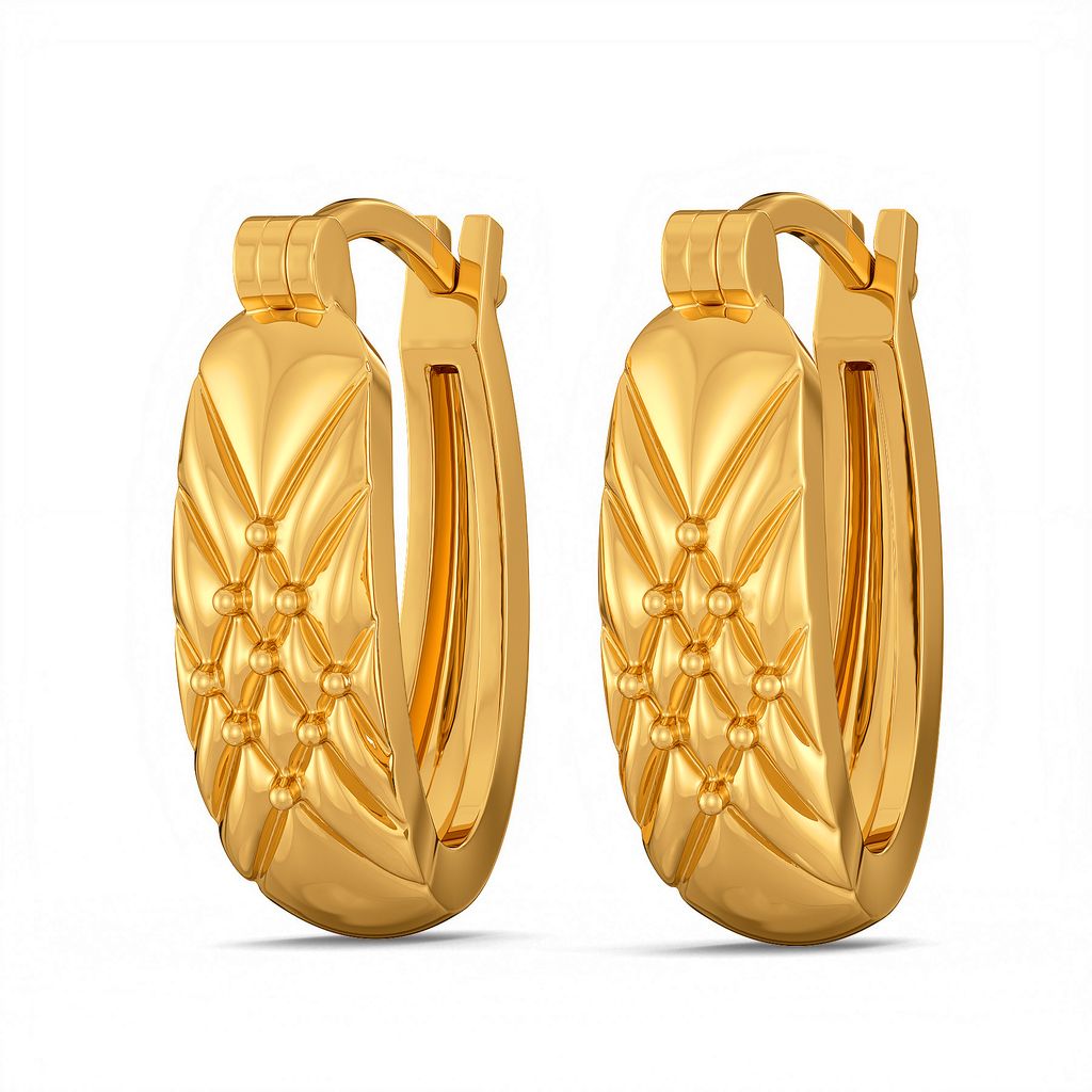 Cozy Weaves Gold Earrings