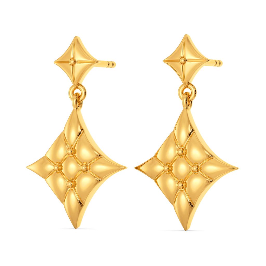 Quilty Leisure Gold Earrings