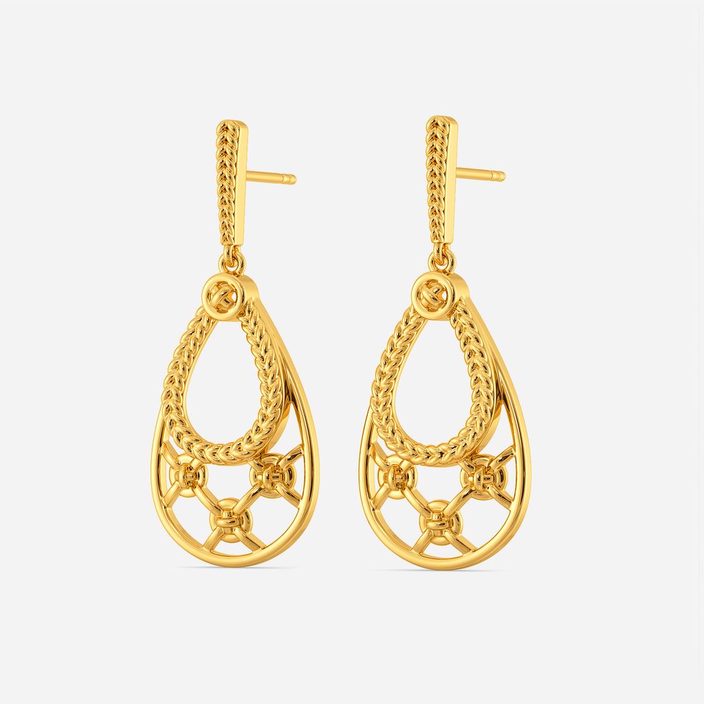 Forget Me Knot Gold Earrings