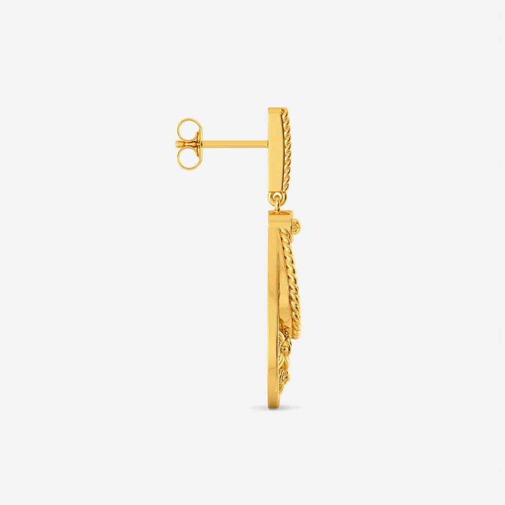 Forget Me Knot Gold Earrings