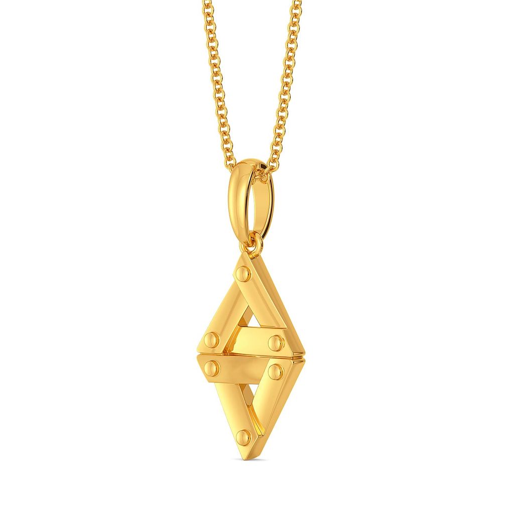 Trek Check Gold Pendants