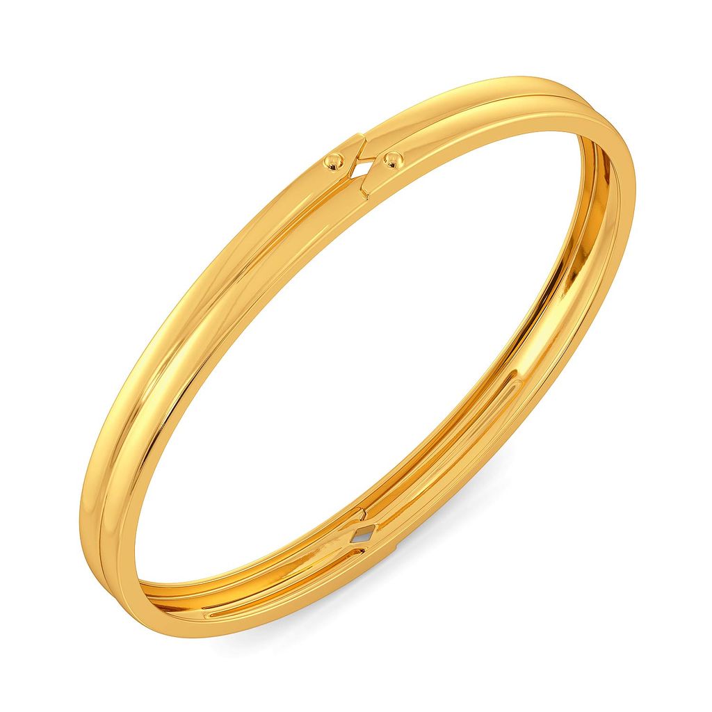Double Rubble Gold Bangles
