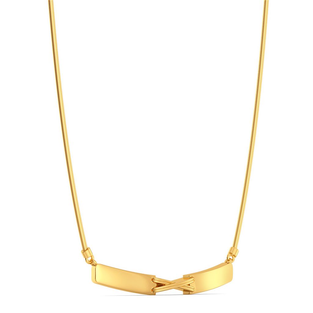 The Cross Bows Gold Necklaces