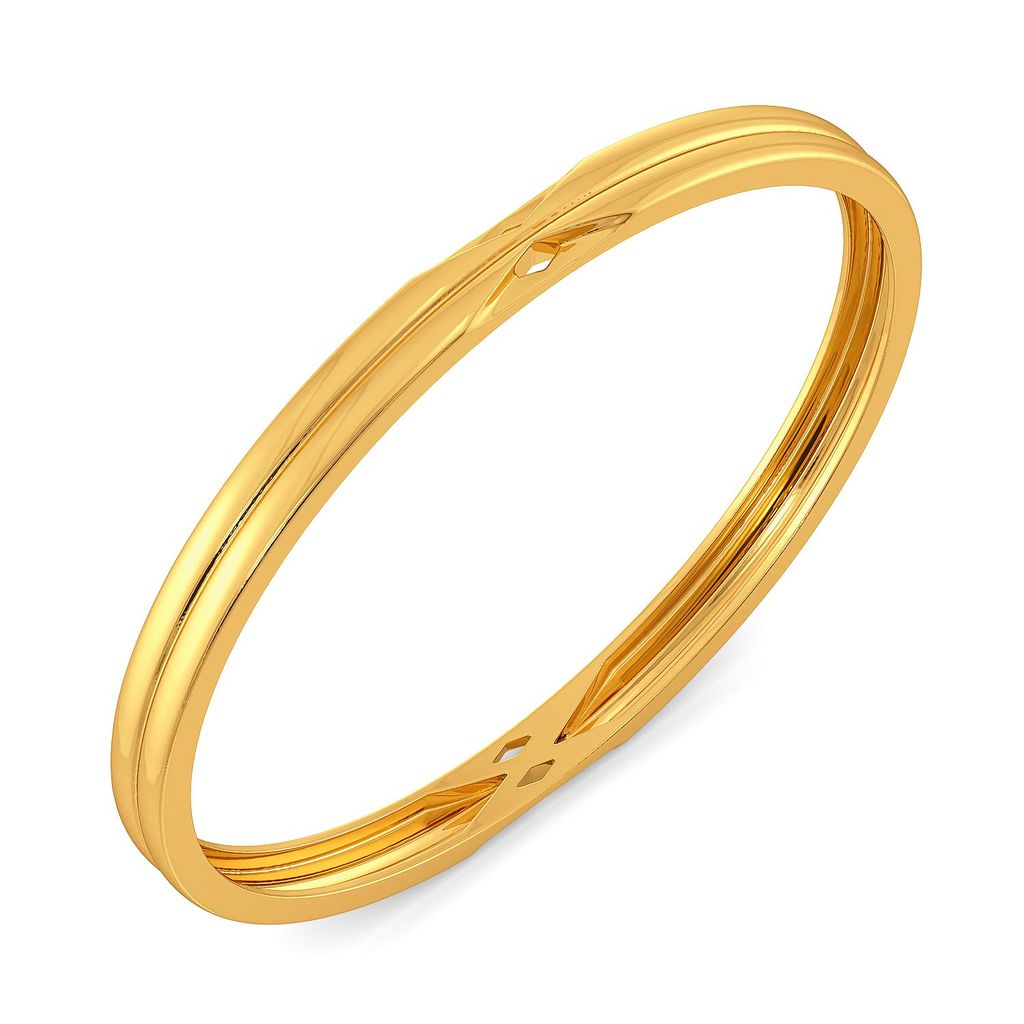 A Tricky Bit Gold Bangles