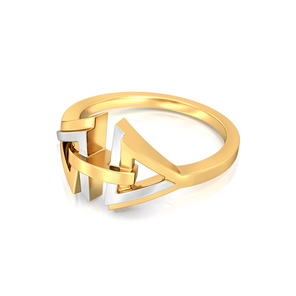 Trigon Tag Gold Rings alternate view 3